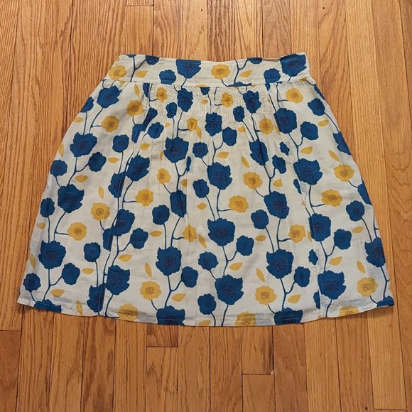 Fossil Patterned Skirt Blue and Yellow - Picture 2 of 7